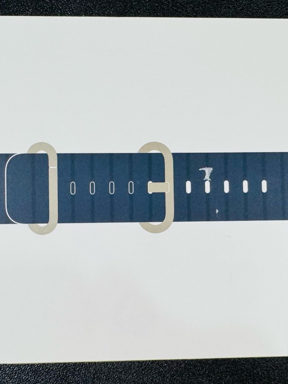 Apple Deep Blue Silicone Apple Watch Band with Silver Hardware